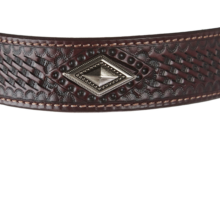 WD Tack Diamond Basket Stamp Heavy Oil Wide Browband Headstall