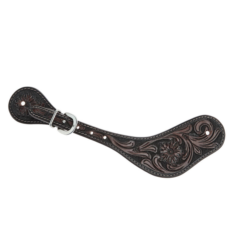 WD Tack Heavy Oiled Antique Floral Mens Dove Wing Spur Straps