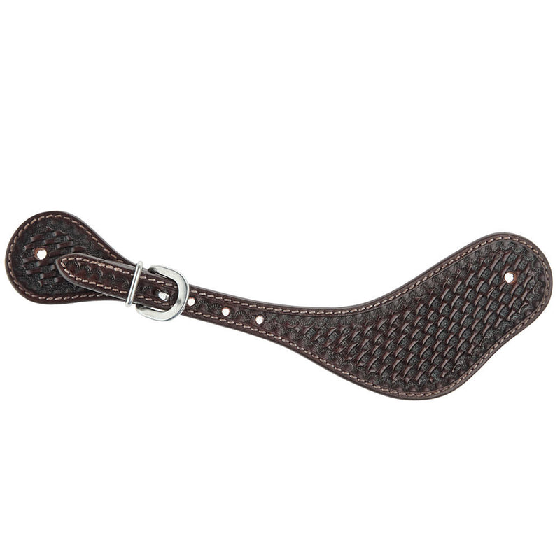 WD Tack Heavy Oiled Basket Tooled Mens Dove Wing Spur Strap