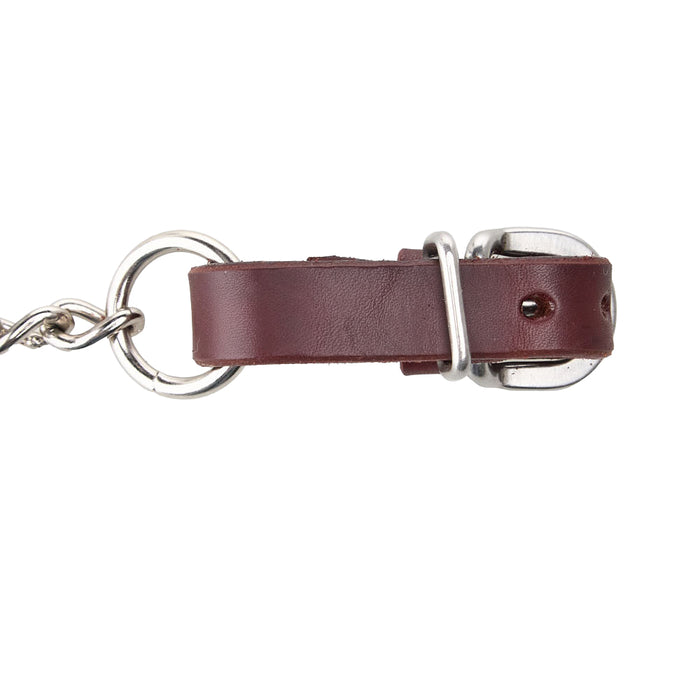 WD Tack 5/8 Inch Latigo Leather Heavy Duty Single Link Curb Chain