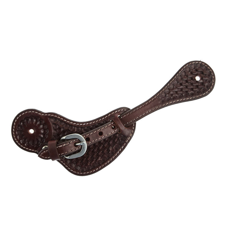WD Tack Heavy Oiled Basket Tooled Ladies Spur Straps