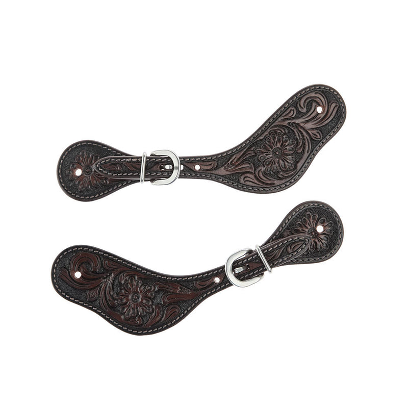 WD Tack Heavy Oiled Antique Floral Ladies Dove Wing Spur Straps