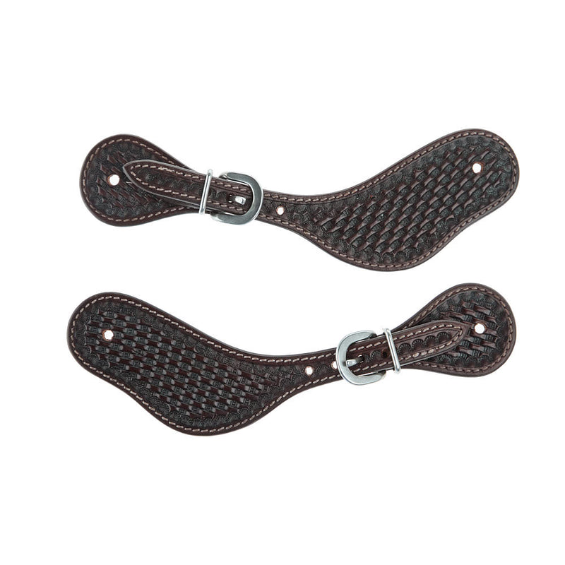 WD Tack Heavy Oiled Basket Tooled Ladies Dove Wing Spur Straps