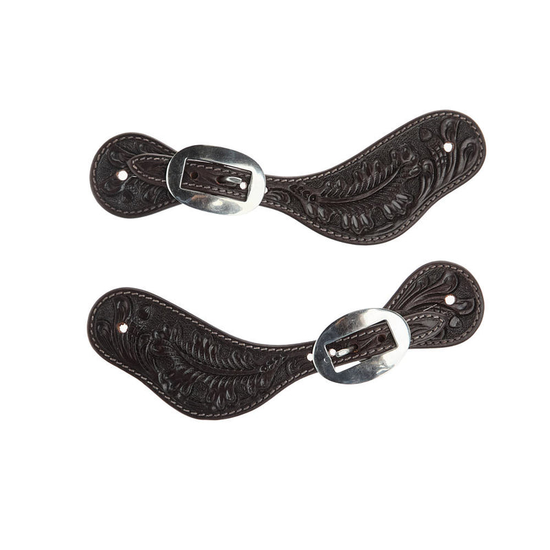 WD Tack Heavy Oiled Dark Oak Ladies Dove Wing Spur Straps