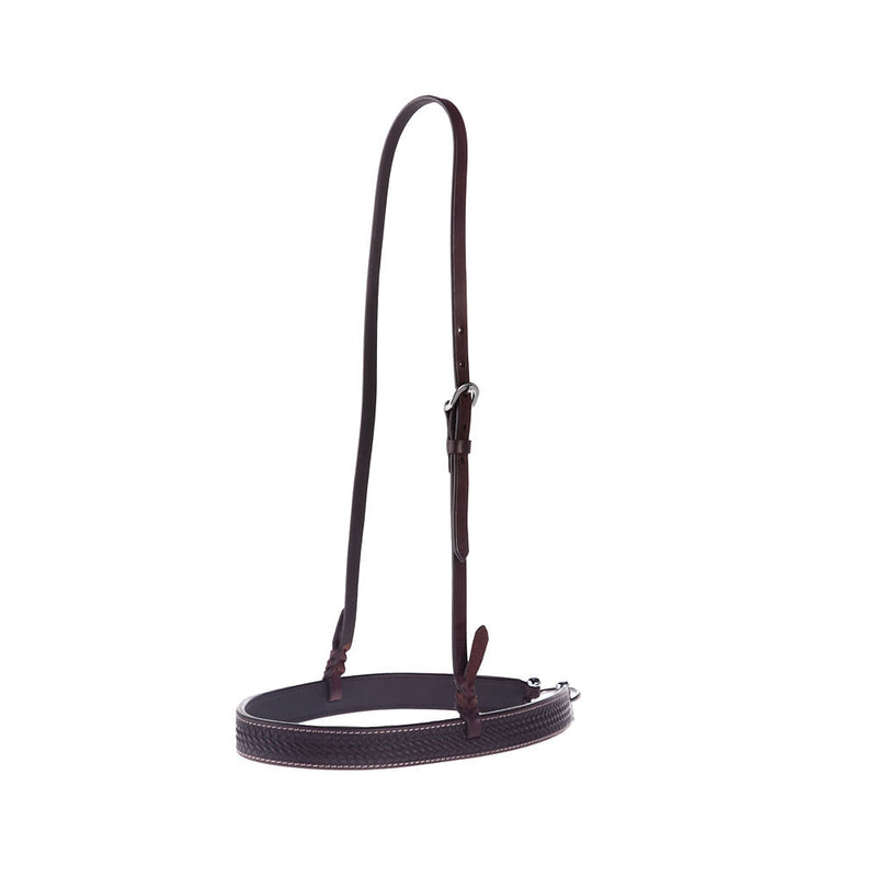 WD Tack Heavy Oiled Basketweave Tooled Noseband
