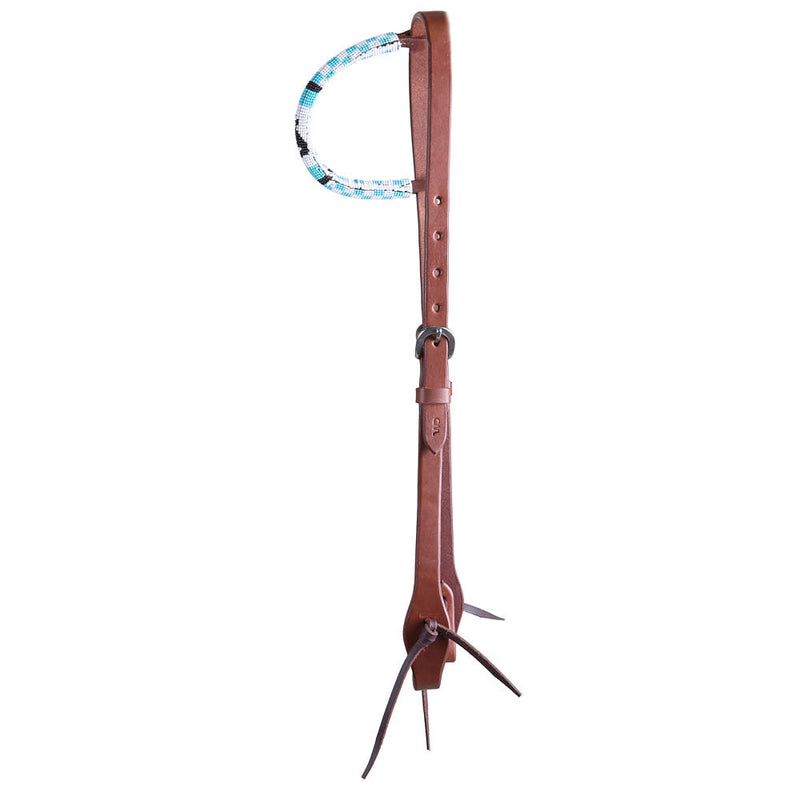 Wd Tack Turquoise Pony Club Beaded Single Ear Headstall