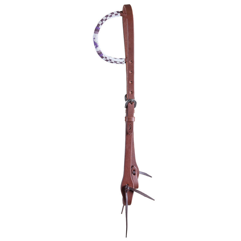 Wd Tack Purple Pony Club Beaded Single Ear Headstall