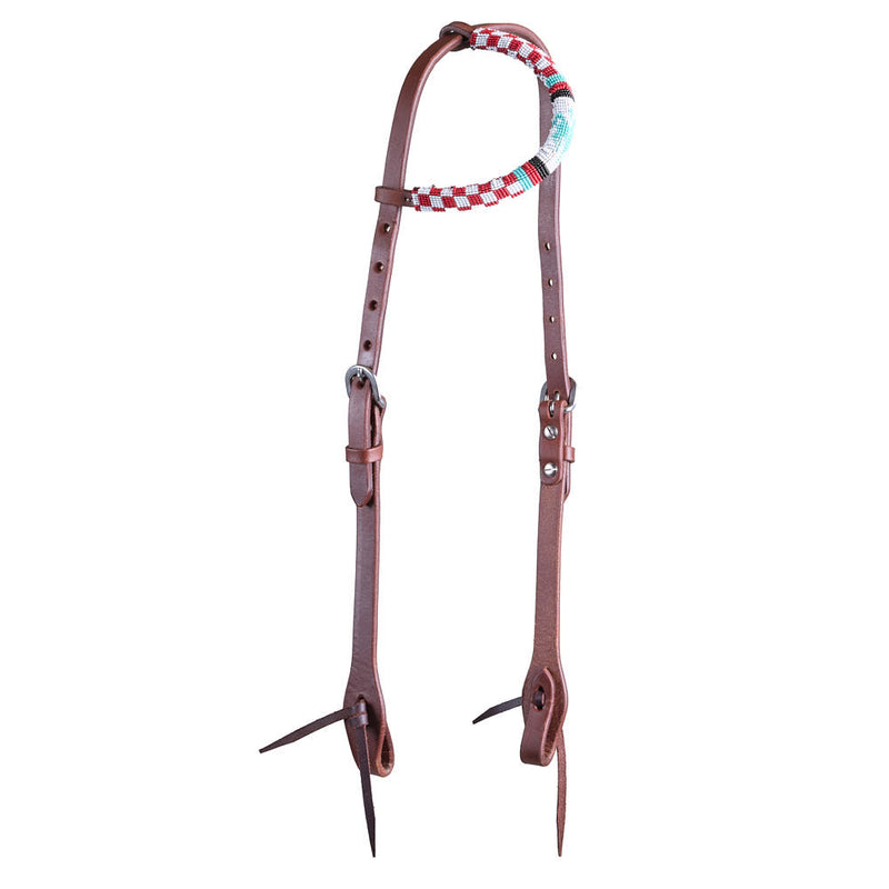 Wd Tack Zuni Pony Club Beaded Single Ear Headstall