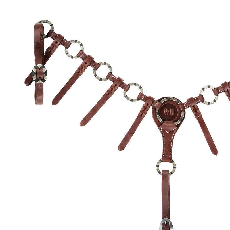WD Tack Antique Wheat Iron Ring Tassel Breast Collar