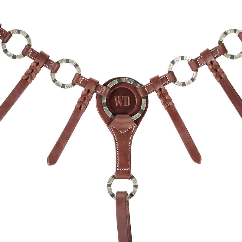 WD Tack Antique Wheat Iron Ring Tassel Breast Collar