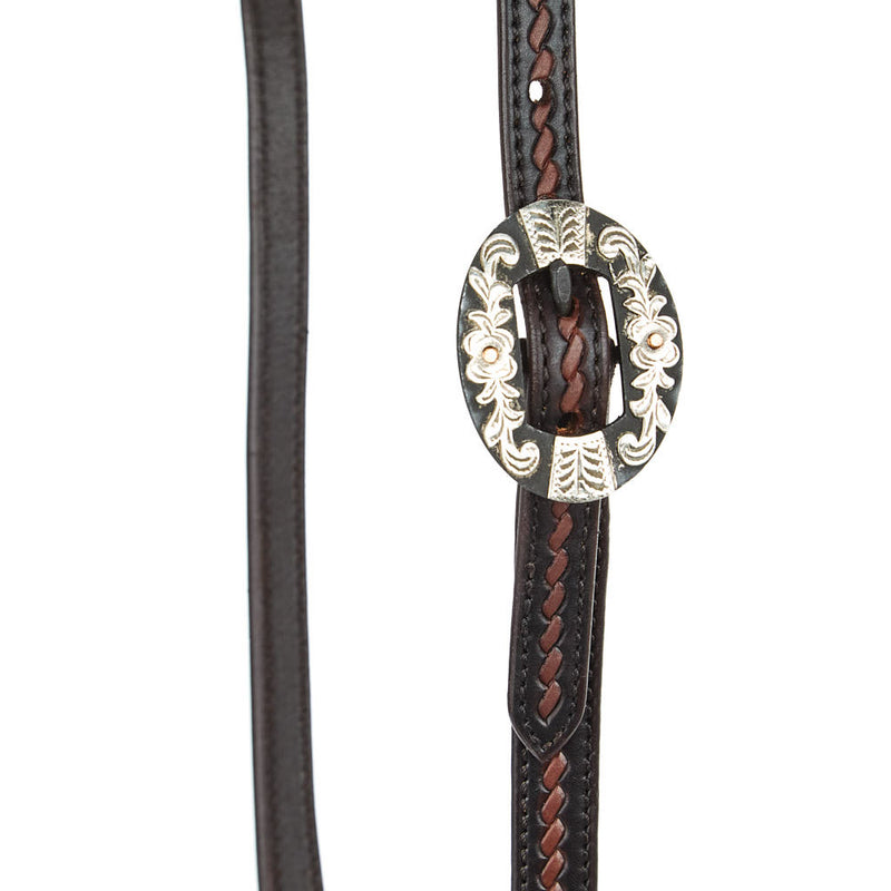 WD Tack Heavy Oiled Rope Tooling Floral Bar Double Buckle Single Ear Headstall