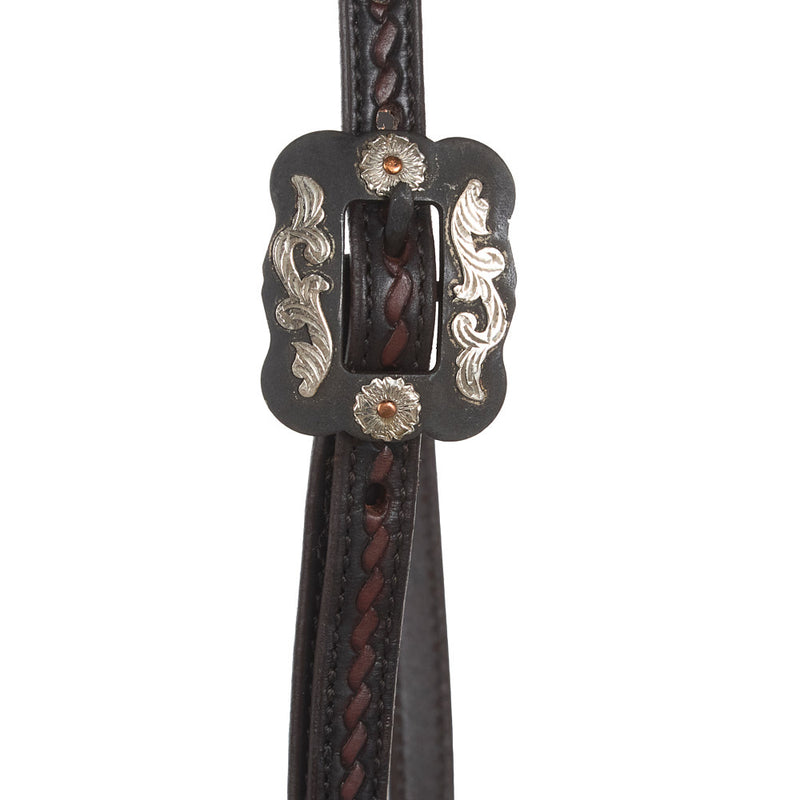 WD Tack Heavy Oiled Rope Tooling Double Flower Square Double Buckle Single Ear Headstall