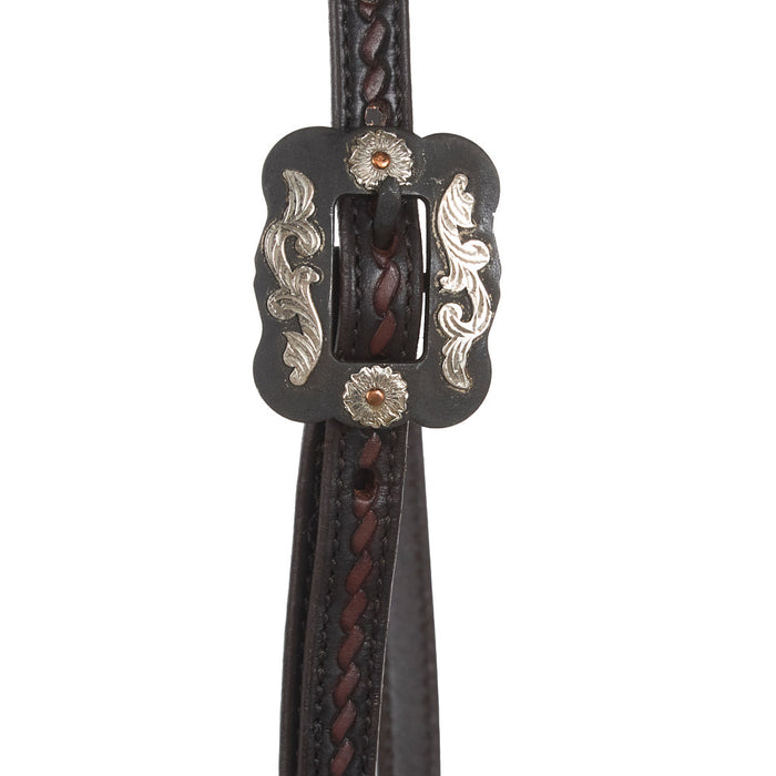 WD Tack Heavy Oiled Rope Tooling Double Flower Square Double Buckle Single Ear Headstall