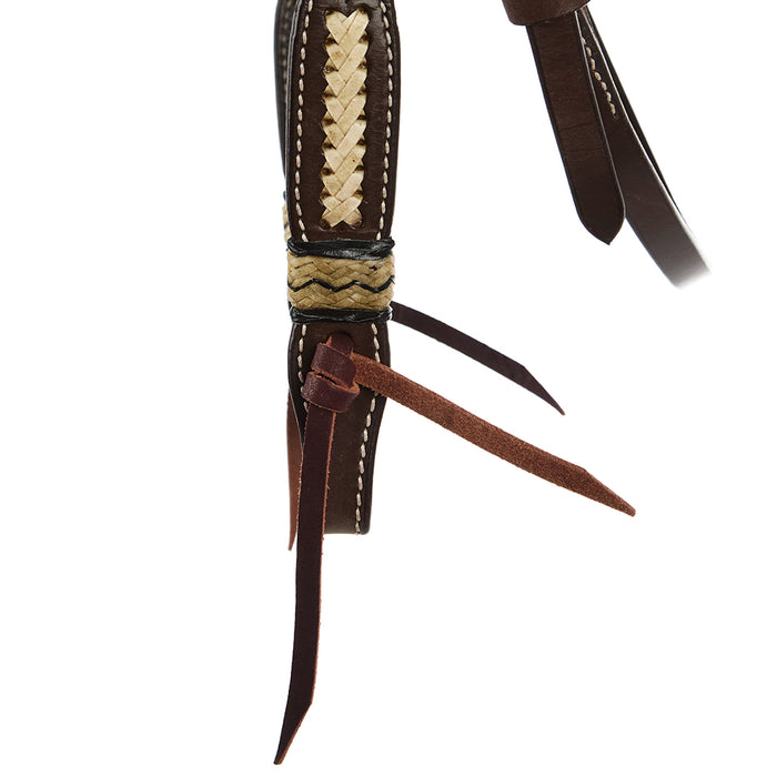 Bride Western Complète Avec Rênes - Cuir Marron - Taille Cheval - Fabriquée Aux USA