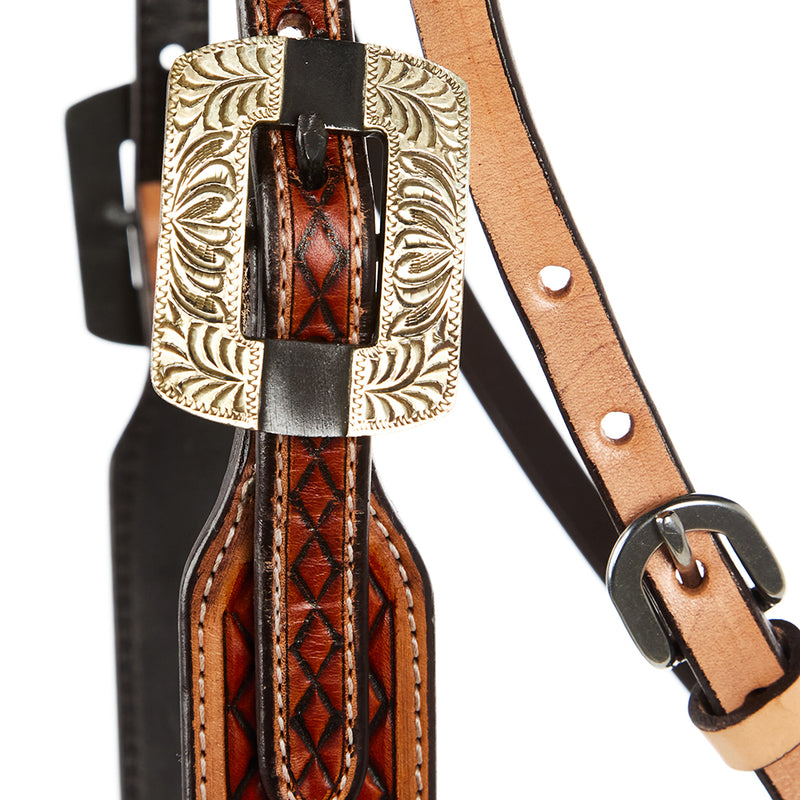 WD Tack Chestnut Diamond Tooling Ranger Browband Headstall
