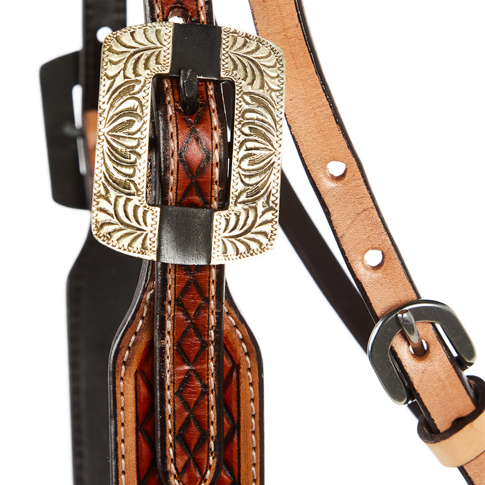 WD Tack Chestnut Diamond Tooling Ranger Browband Headstall