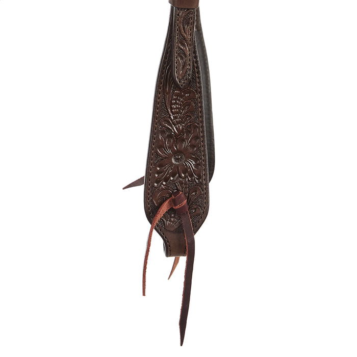 WD Tack Chocolate Floral Single Ear Headstall