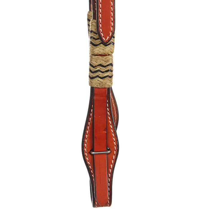 WD Tack Chestnut Rawhide Quick Change Single Ear Headstall