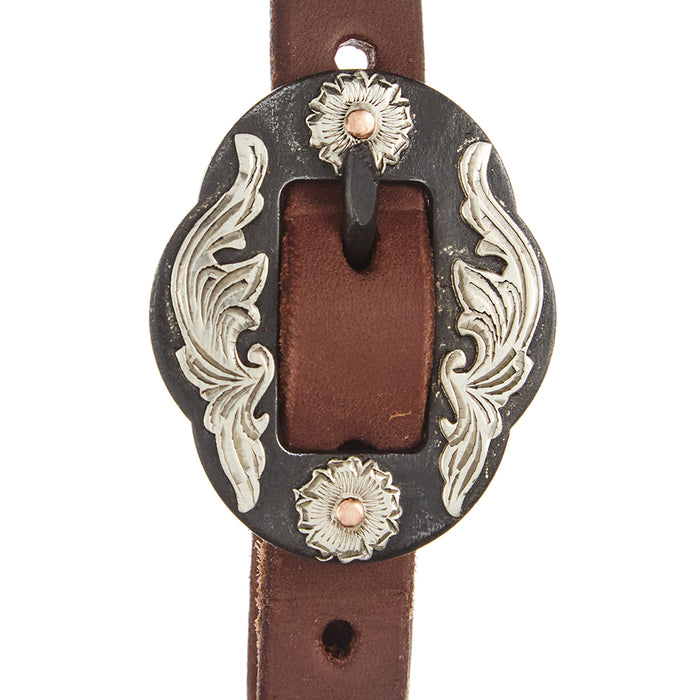 WD Tack Heavy Oil Harness Leather Double Flower Buckle Single Ear Headstall