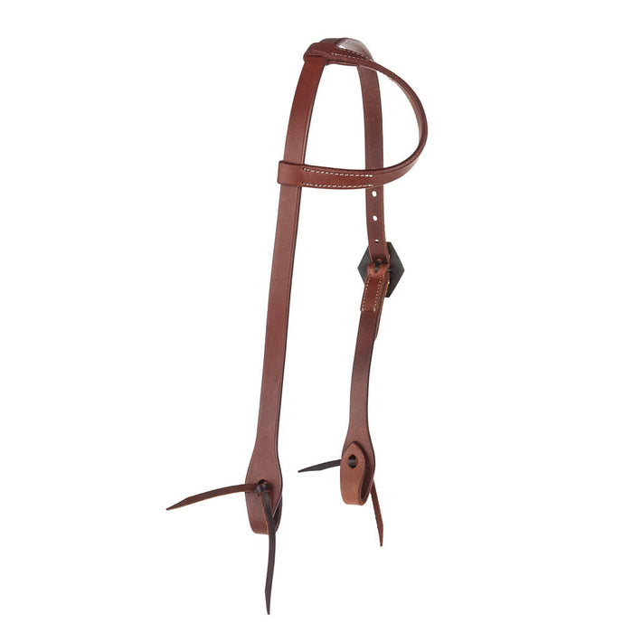 WD Tack Heavy Oil Harness Leather Floral Diamond Single Buckle Single Ear Headstall
