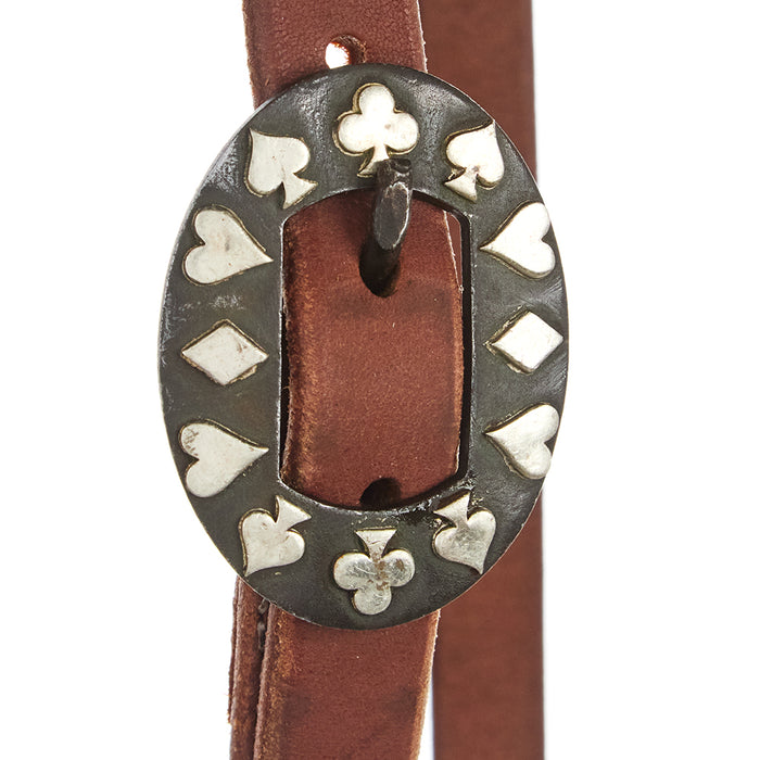 WD Tack Heavy Oil Harness Leather Card Suite Single Buckle Slit Ear Headstall