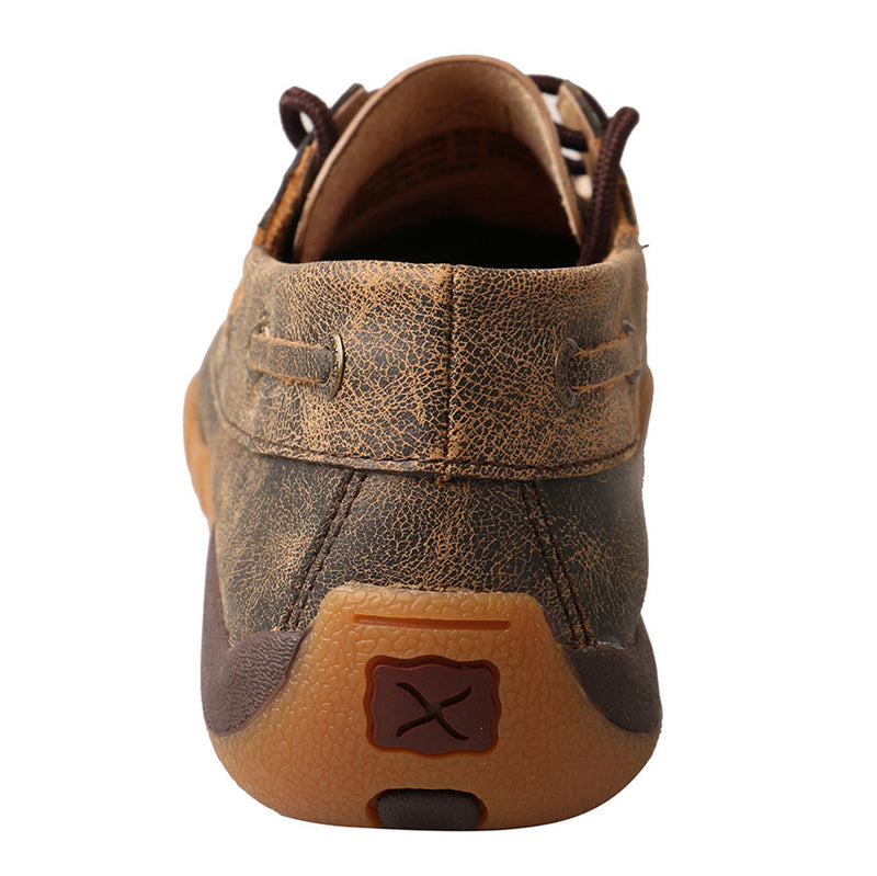 Twisted X Women's Distressed Leopard Bomber Boat Shoes