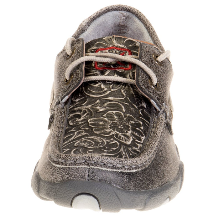 Twisted X Womens Grey Boat Shoe Driving Moc