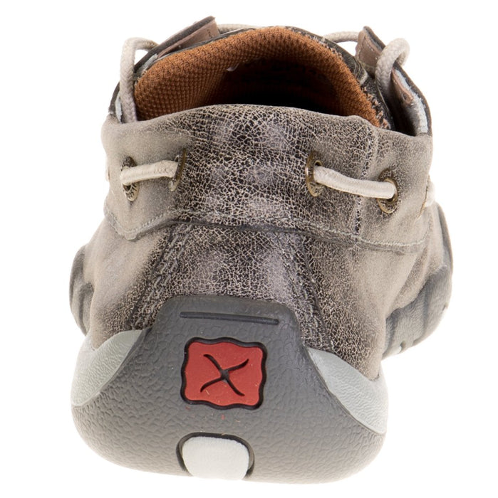 Twisted X Womens Grey Boat Shoe Driving Moc