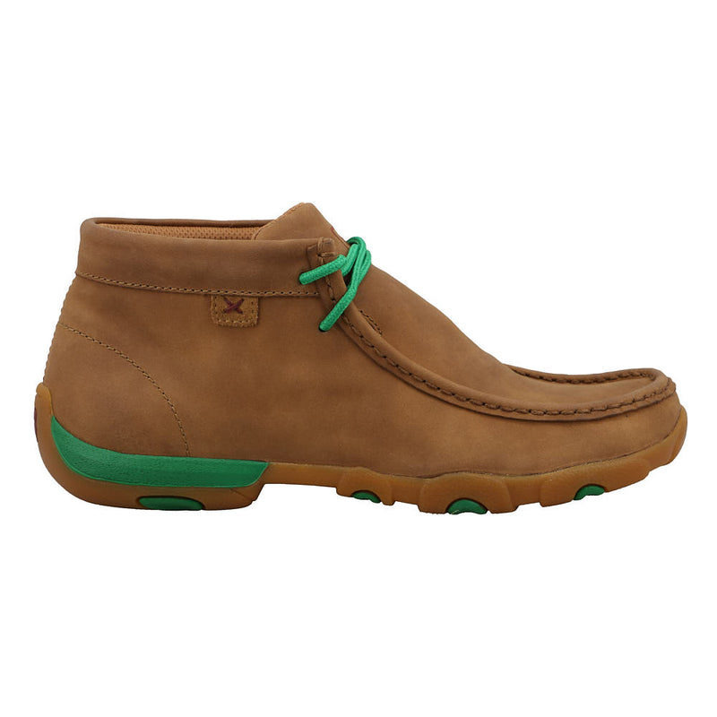 Twisted X Women's Kelly Green and Burnt Sand Driving Moc