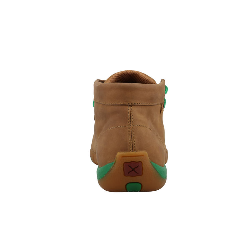 Twisted X Women's Kelly Green and Burnt Sand Driving Moc