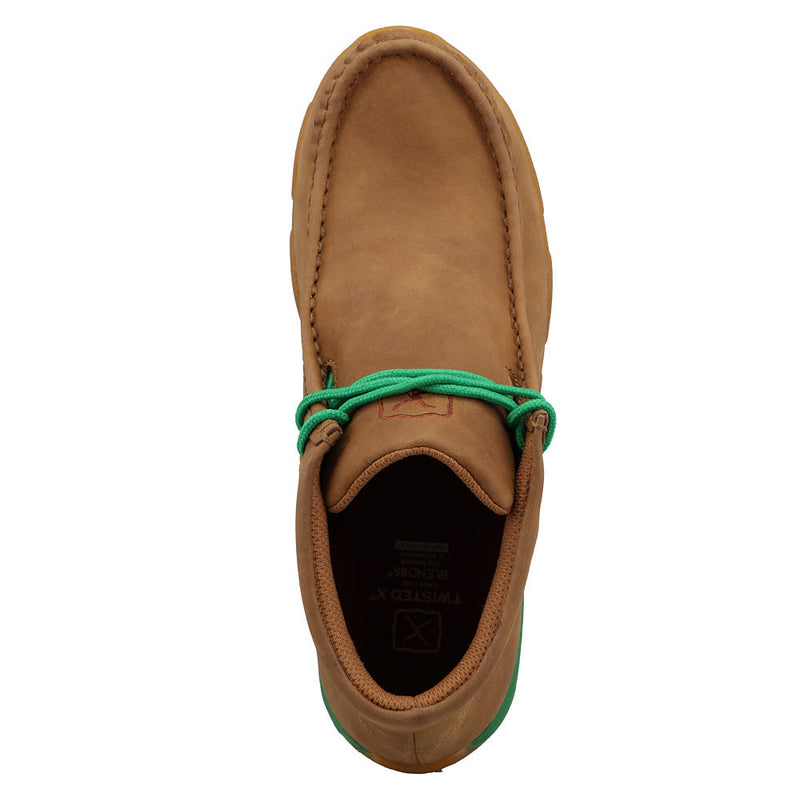 Twisted X Women's Kelly Green and Burnt Sand Driving Moc