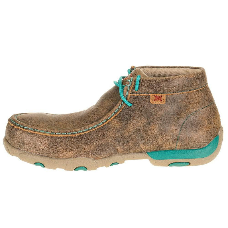 Twisted X Women's Bomber Turqupise Alloy Toe Driving Moc