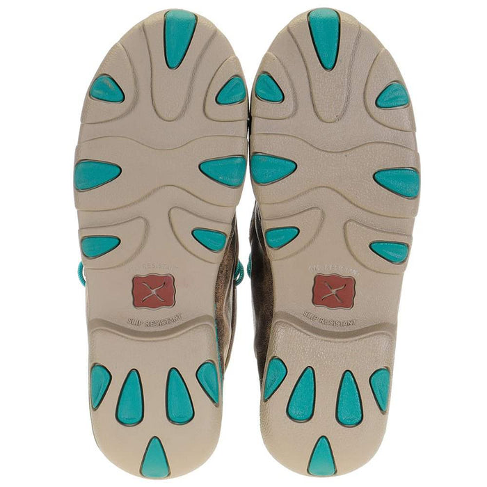 Twisted X Women's Bomber Turqupise Alloy Toe Driving Moc
