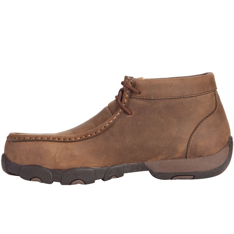 Twisted X Women's Distressed Saddle Steel Toe Driving Mocs