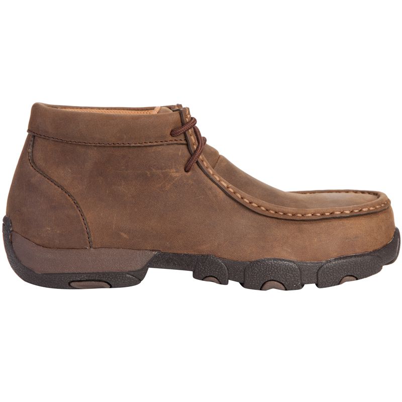 Twisted X Women's Distressed Saddle Steel Toe Driving Mocs