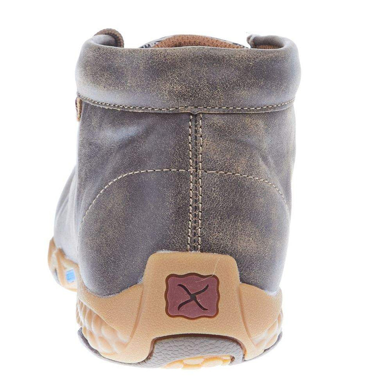 Twisted X Womens Chukka Driving Moc Nano Toe Bomber Nude Print Work Boot