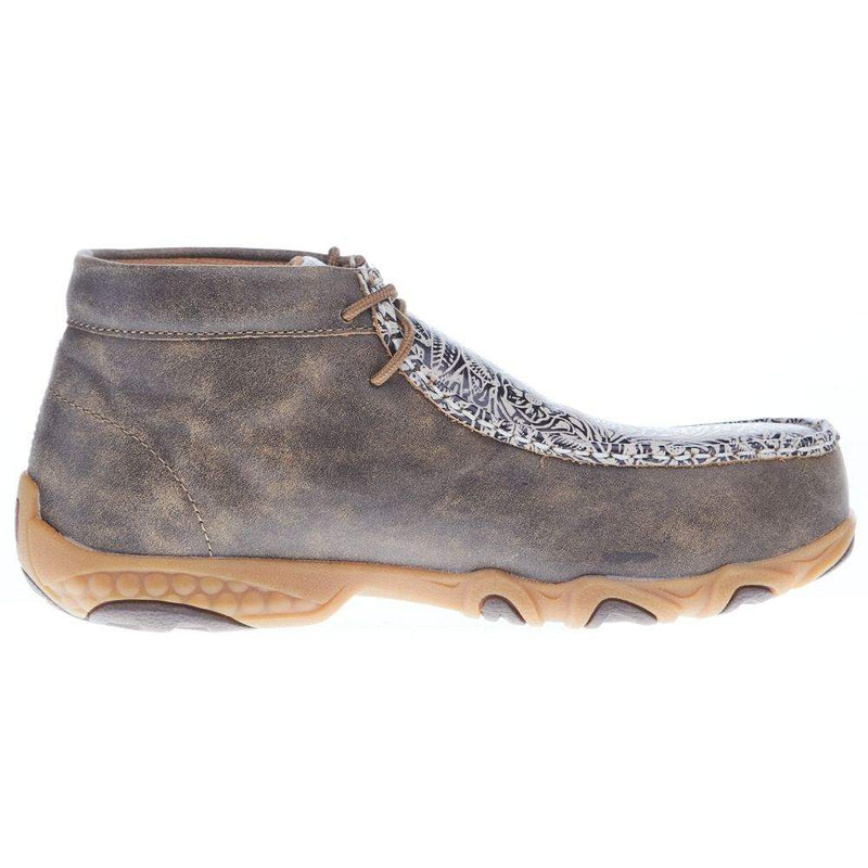 Twisted X Womens Chukka Driving Moc Nano Toe Bomber Nude Print Work Boot