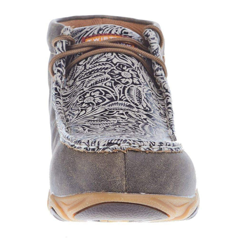 Twisted X Womens Chukka Driving Moc Nano Toe Bomber Nude Print Work Boot