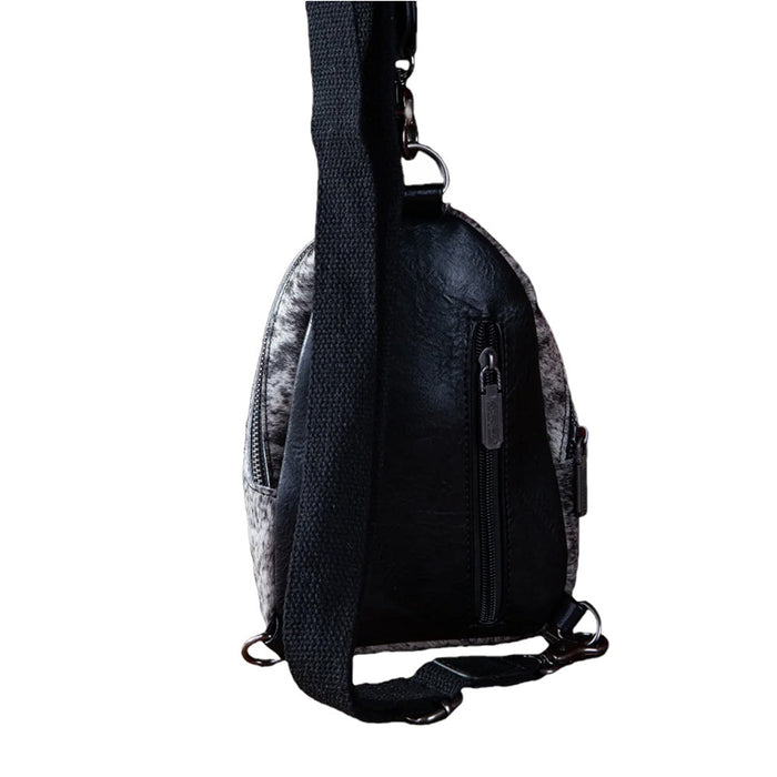 Montana West Black & White Cowhide Sling Bag