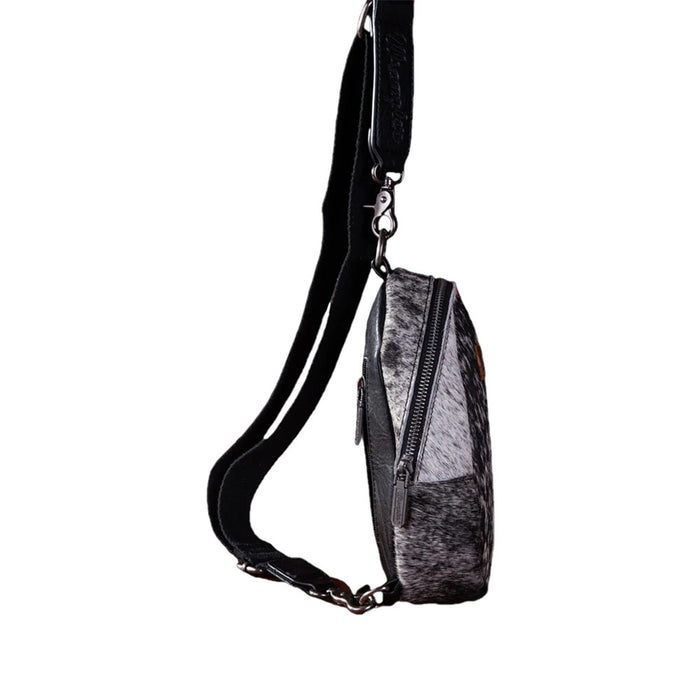 Montana West Black & White Cowhide Sling Bag