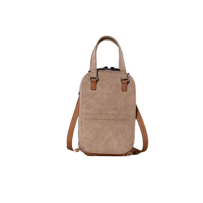 Montana West Two Tone Tan North South Mini Crossbody Bag