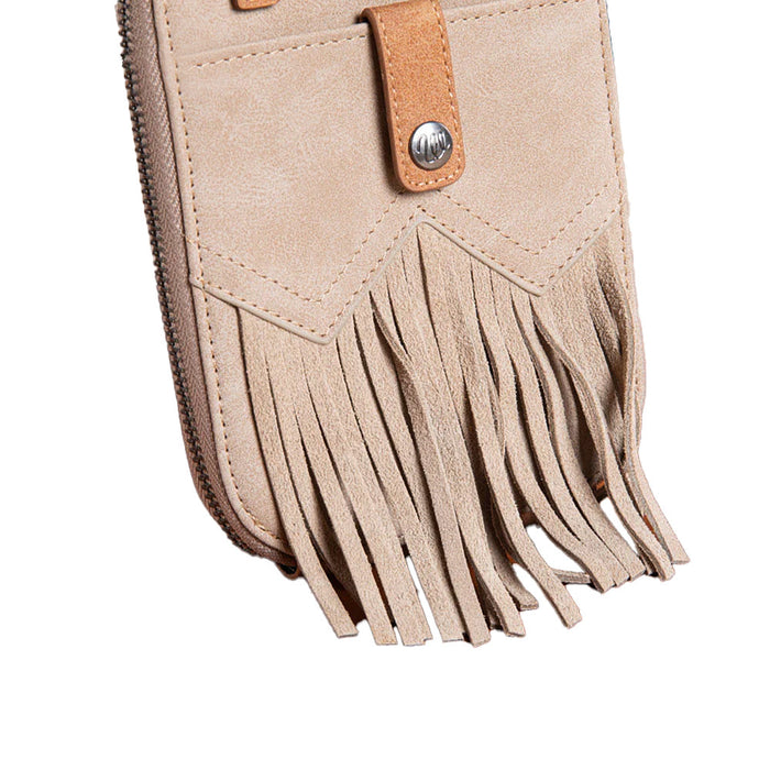 Montana West Two Tone Tan North South Mini Crossbody Bag