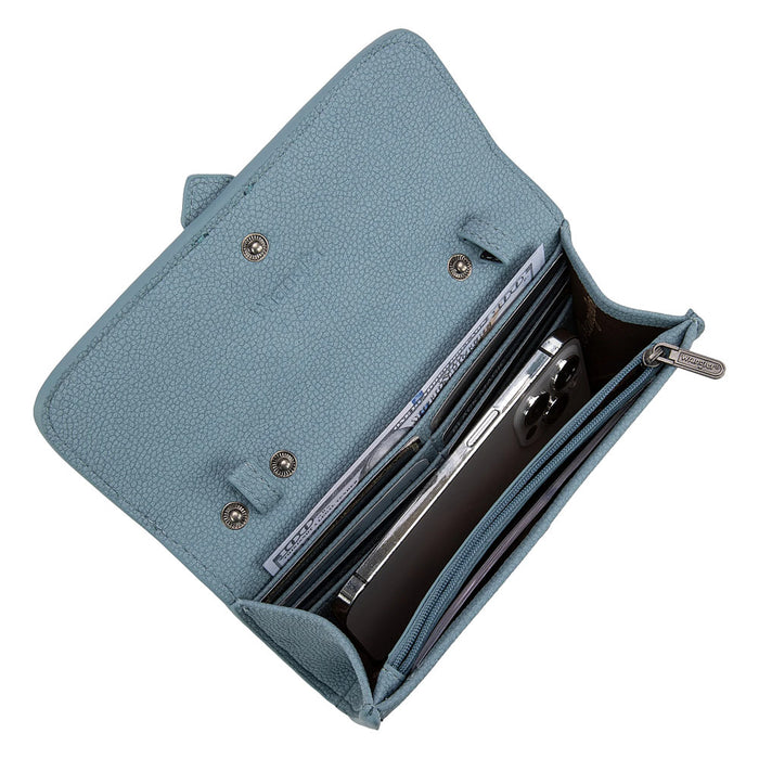 Montana West Antique Buckle Crossbody Wallet Jean Blue