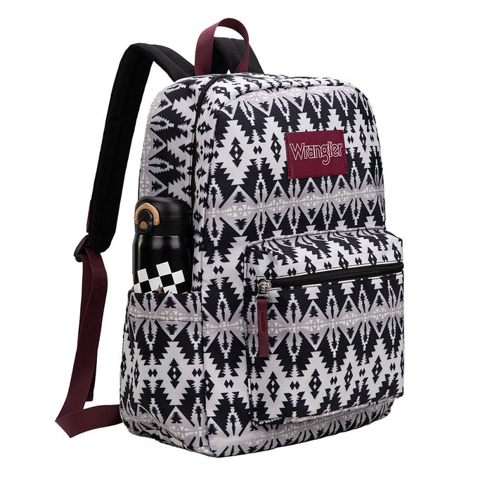 Wrangler Black Aztec Printed Backpack