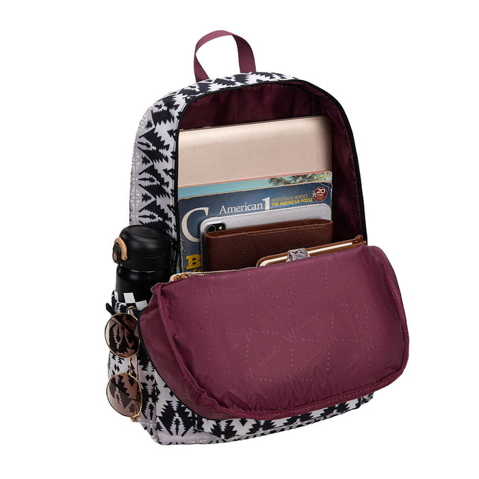 Wrangler Black Aztec Printed Backpack