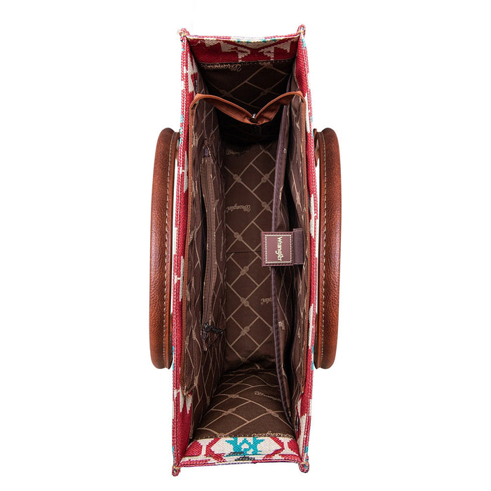 Montana West Burgundy Southwest Wide Tote