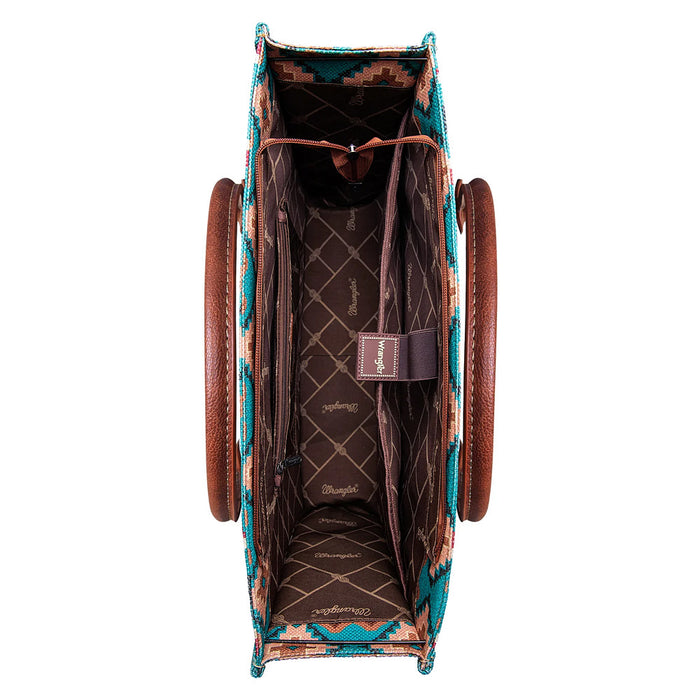 Montana West Turquoise Southwest Wide Tote