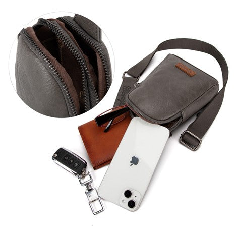 Montana West Wrangler Sling/Crossbody Grey Bag