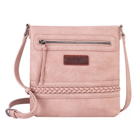 Montana West Wrangler Braided Conceal Carry Pink Crossbody