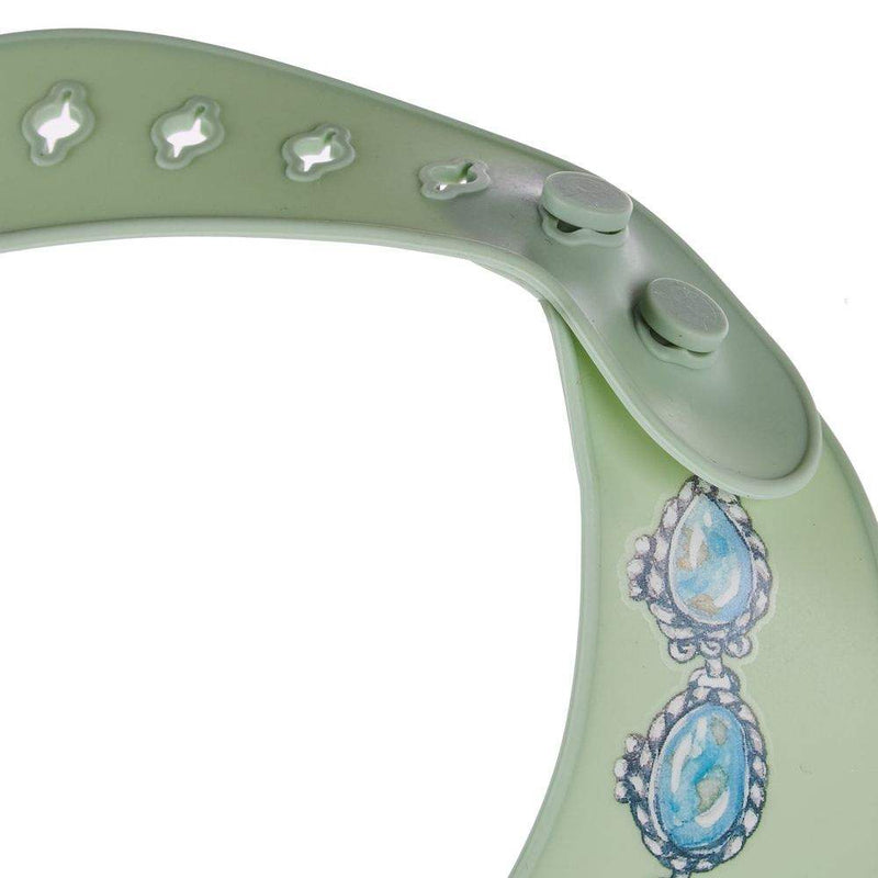 Western Grande Baby Green Bib with Blue Lariat Print